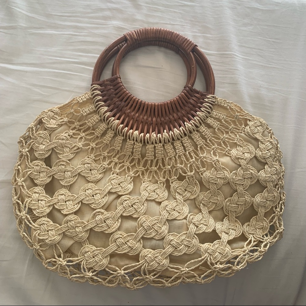 Rattan Mini Boho Purse Bag Unique | Straw Colour - Picture 2 of 6